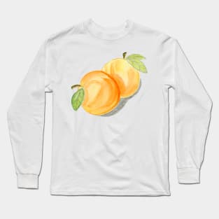 Orange Apricots. Fruit Art Print, Kitchen Wall Art Long Sleeve T-Shirt